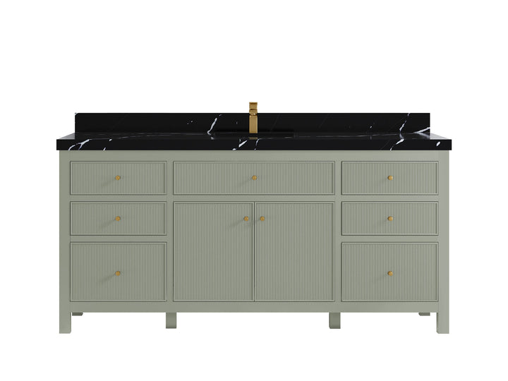 Sonoma 72 in W x 22 in D Free Standing Reeded Single Sink Bathroom Vanity - photo 14