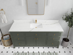 Sonoma 72 in W x 22 in D Free Standing Reeded Single Sink Bathroom Vanity - photo 28
