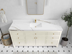 Sonoma 72 in W x 22 in D Free Standing Reeded Single Sink Bathroom Vanity - photo 9