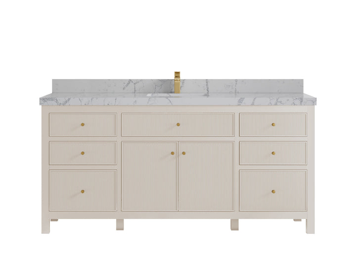 Sonoma 72 in W x 22 in D Free Standing Reeded Single Sink Bathroom Vanity - photo 38