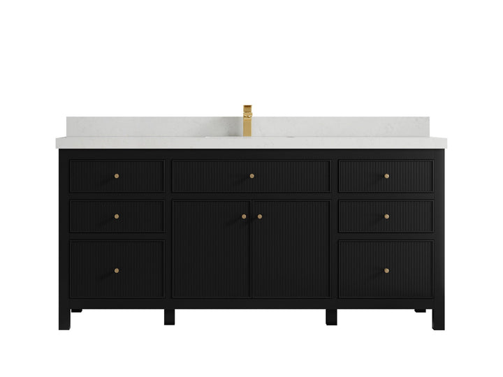 Sonoma 72 in W x 22 in D Free Standing Reeded Single Sink Bathroom Vanity - photo 11