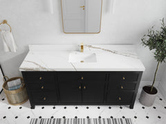 Sonoma 72 in W x 22 in D Free Standing Reeded Single Sink Bathroom Vanity - photo 14