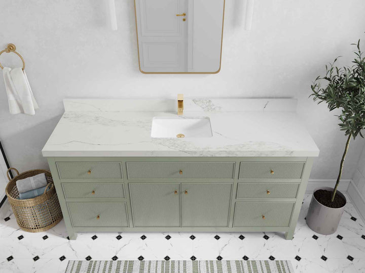 Sonoma 72 in W x 22 in D Free Standing Reeded Single Sink Bathroom Vanity - photo 19
