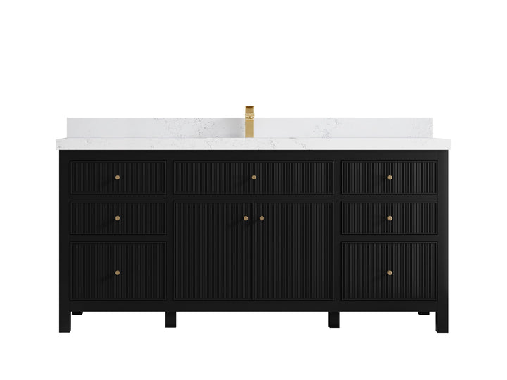 Sonoma 72 in W x 22 in D Free Standing Reeded Single Sink Bathroom Vanity - photo 29