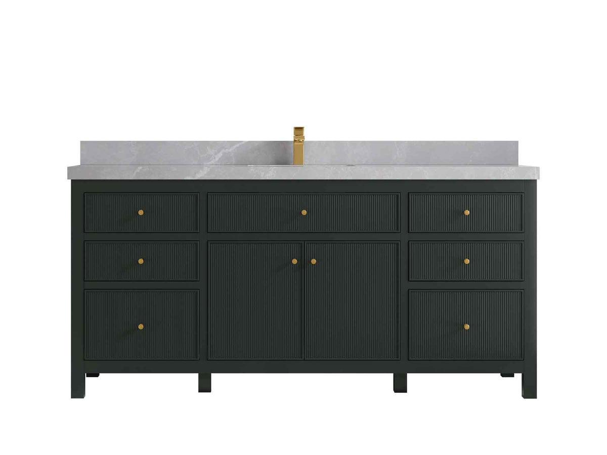Sonoma 72 in W x 22 in D Free Standing Reeded Single Sink Bathroom Vanity - Willow Bath and Vanity