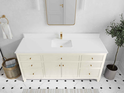 Sonoma 72 in W x 22 in D Free Standing Reeded Single Sink Bathroom Vanity - Willow Bath and Vanity