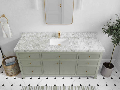Sonoma 72 in W x 22 in D Free Standing Reeded Single Sink Bathroom Vanity - Willow Bath and Vanity
