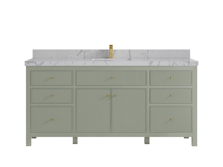 Sonoma 72 in W x 22 in D Free Standing Reeded Single Sink Bathroom Vanity - photo 38
