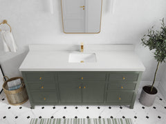 Sonoma 72 in W x 22 in D Free Standing Reeded Single Sink Bathroom Vanity - photo 10