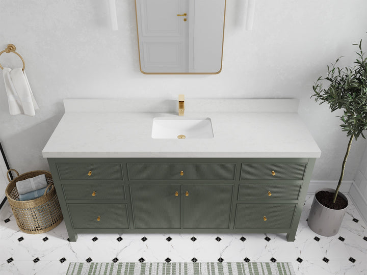 Sonoma 72 in W x 22 in D Free Standing Reeded Single Sink Bathroom Vanity - photo 10