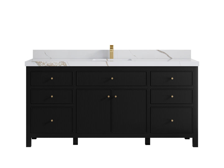 Sonoma 72 in W x 22 in D Free Standing Reeded Single Sink Bathroom Vanity - photo 15