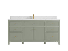 Sonoma 72 in W x 22 in D Free Standing Reeded Single Sink Bathroom Vanity - photo 26