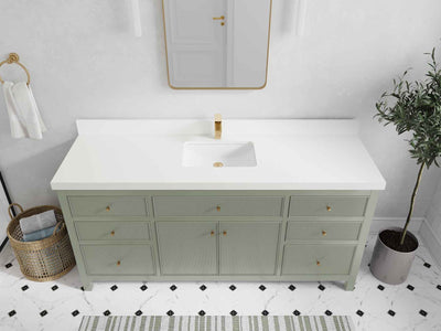 Sonoma 72 in W x 22 in D Free Standing Reeded Single Sink Bathroom Vanity - Willow Bath and Vanity