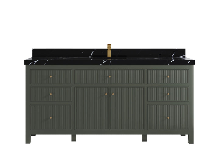 Sonoma 72 in W x 22 in D Free Standing Reeded Single Sink Bathroom Vanity - photo 23