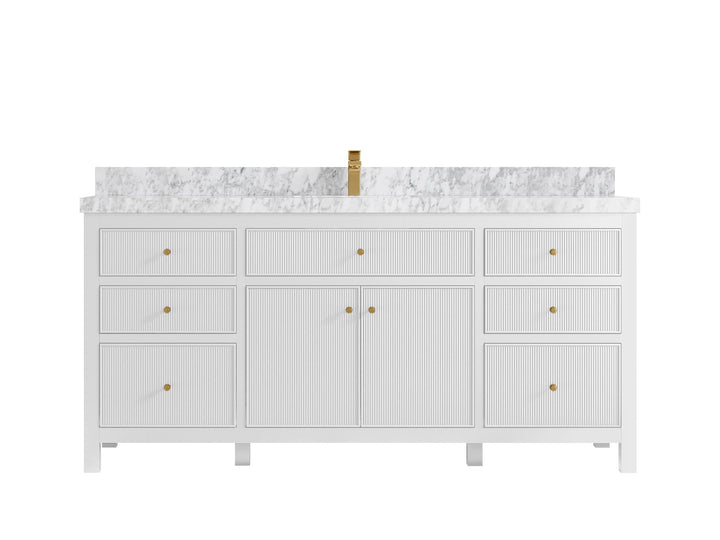 Sonoma 72 in W x 22 in D Free Standing Reeded Single Sink Bathroom Vanity - photo 11