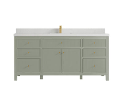 Sonoma 72 in W x 22 in D Free Standing Reeded Single Sink Bathroom Vanity - Willow Bath and Vanity