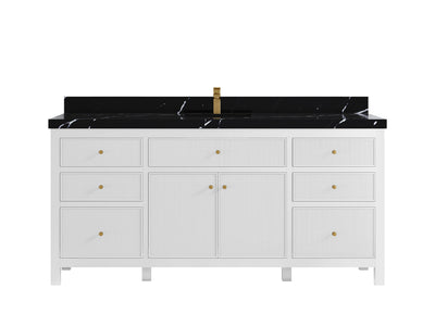 Sonoma 72 in W x 22 in D Free Standing Reeded Single Sink Bathroom Vanity - Willow Bath and Vanity