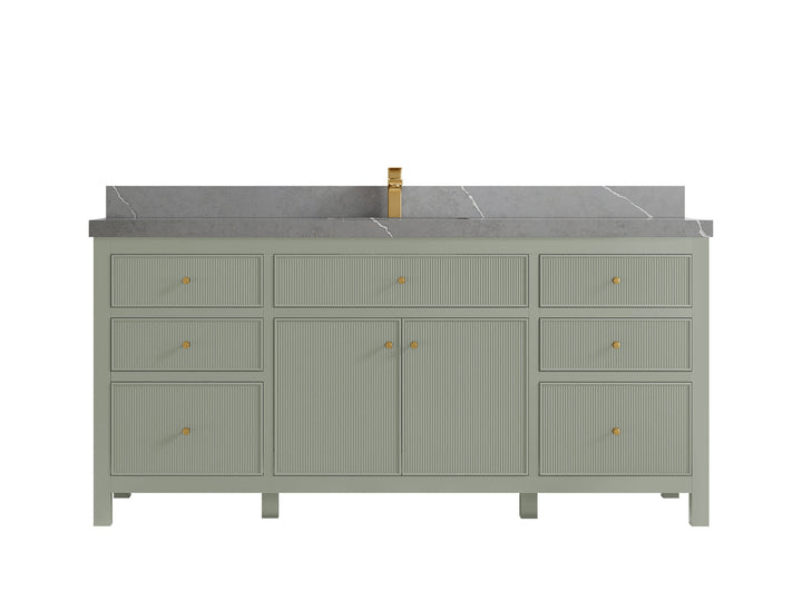 Sonoma 72 in W x 22 in D Free Standing Reeded Single Sink Bathroom Vanity - photo 34