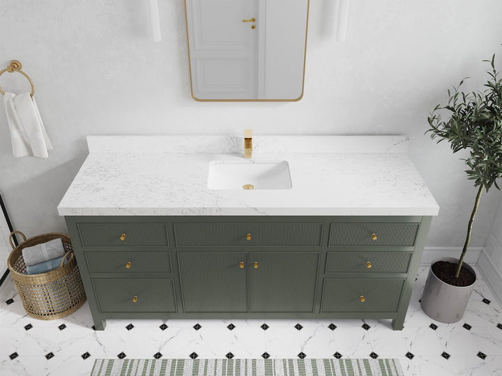 Sonoma 72 in W x 22 in D Free Standing Reeded Single Sink Bathroom Vanity - photo 34