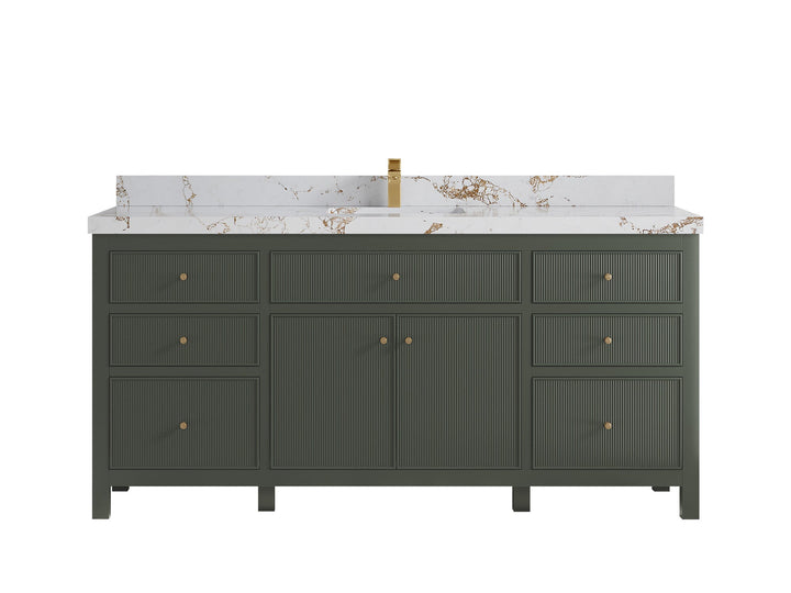 Sonoma 72 in W x 22 in D Free Standing Reeded Single Sink Bathroom Vanity - photo 37