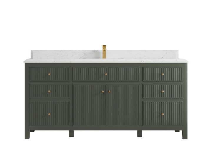 Sonoma 72 in W x 22 in D Free Standing Reeded Single Sink Bathroom Vanity - photo 33