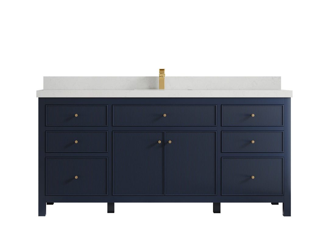 Sonoma 72 in W x 22 in D Free Standing Reeded Single Sink Bathroom Vanity - Willow Bath and Vanity