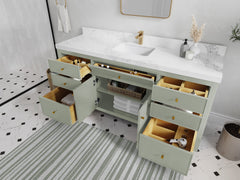Sonoma 72 in W x 22 in D Free Standing Reeded Single Sink Bathroom Vanity - photo 3