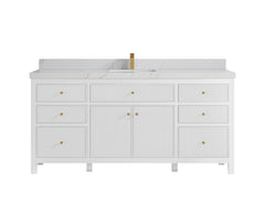 Sonoma 72 in W x 22 in D Free Standing Reeded Single Sink Bathroom Vanity - photo 23