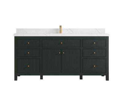 Sonoma 72 in W x 22 in D Free Standing Reeded Single Sink Bathroom Vanity - Willow Bath and Vanity