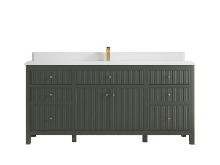 Sonoma 72 in W x 22 in D Free Standing Reeded Single Sink Bathroom Vanity - photo 15