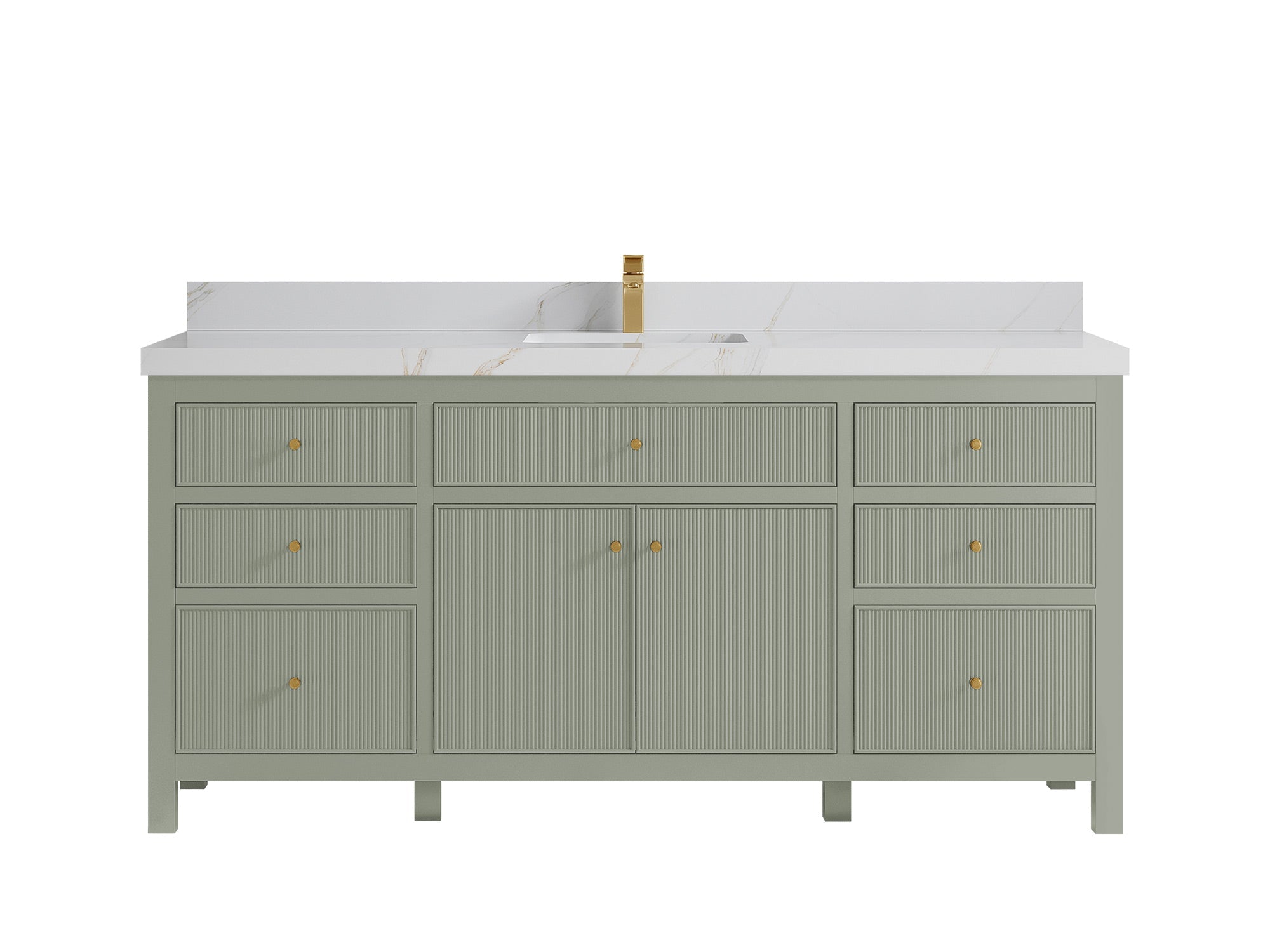 Sonoma 72 in W x 22 in D Free Standing Reeded Single Sink Bathroom Vanity - Willow Bath and Vanity