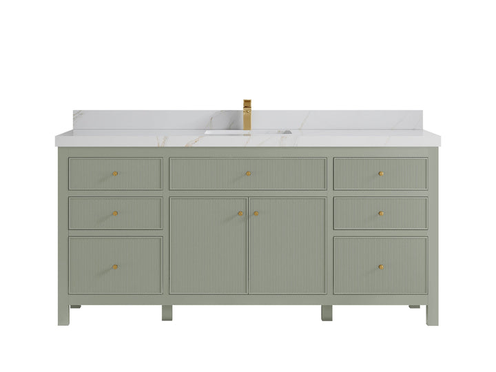 Sonoma 72 in W x 22 in D Free Standing Reeded Single Sink Bathroom Vanity - photo 22