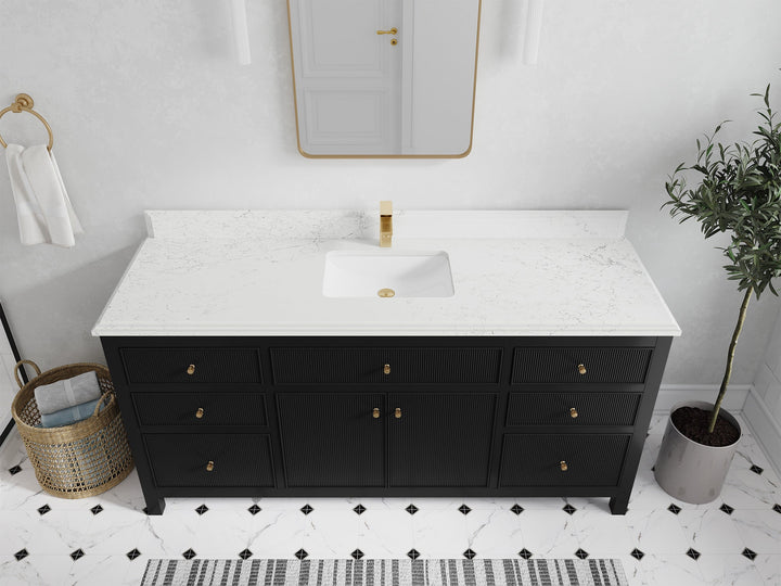Sonoma 72 in W x 22 in D Free Standing Reeded Single Sink Bathroom Vanity - photo 24