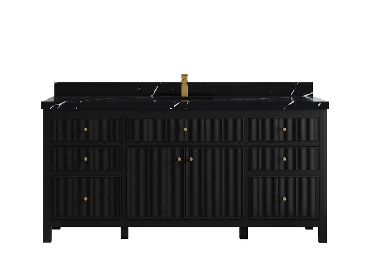 Sonoma 72 in W x 22 in D Free Standing Reeded Single Sink Bathroom Vanity - photo 13