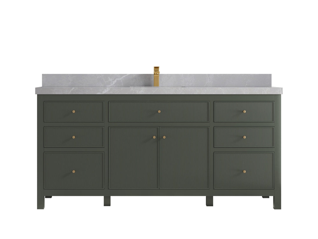 Sonoma 72 in W x 22 in D Free Standing Reeded Single Sink Bathroom Vanity - Willow Bath and Vanity