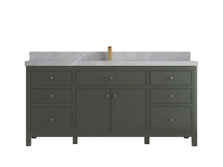 Sonoma 72 in W x 22 in D Free Standing Reeded Single Sink Bathroom Vanity - photo 41