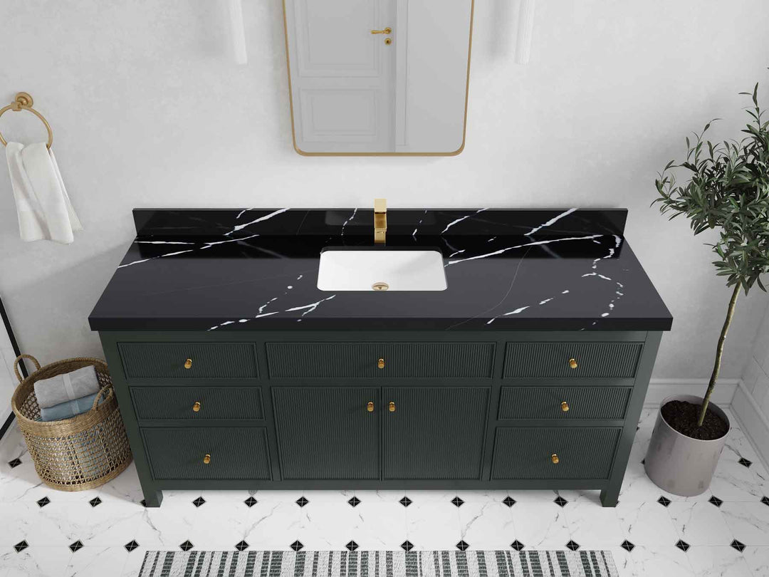 Sonoma 72 in W x 22 in D Free Standing Reeded Single Sink Bathroom Vanity - Willow Bath and Vanity