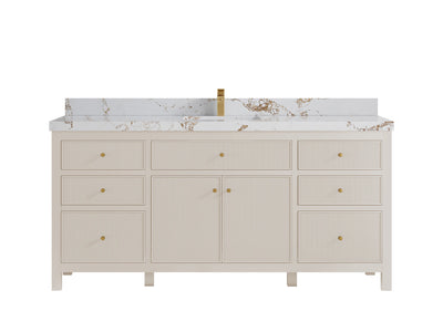 Sonoma 72 in W x 22 in D Free Standing Reeded Single Sink Bathroom Vanity - Willow Bath and Vanity