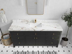 Sonoma 72 in W x 22 in D Free Standing Reeded Single Sink Bathroom Vanity - photo 18