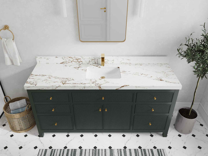 Sonoma 72 in W x 22 in D Free Standing Reeded Single Sink Bathroom Vanity - photo 32