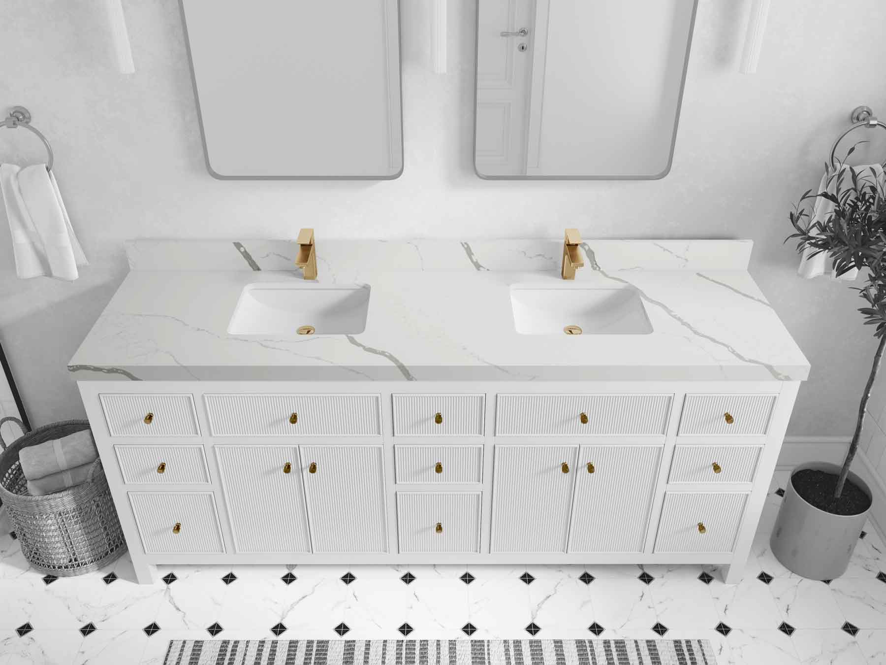 Sonoma 80 in. W x 22 in. D Double Sink Bathroom Vanity - Willow Bath and Vanity
