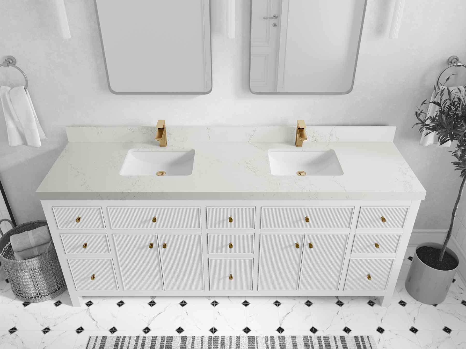 Sonoma 80 in. W x 22 in. D Double Sink Bathroom Vanity - Willow Bath and Vanity