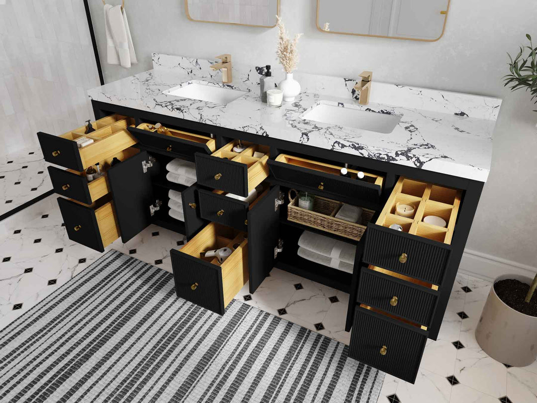 Sonoma 80 in. W x 22 in. D Double Sink Bathroom Vanity - Willow Bath and Vanity