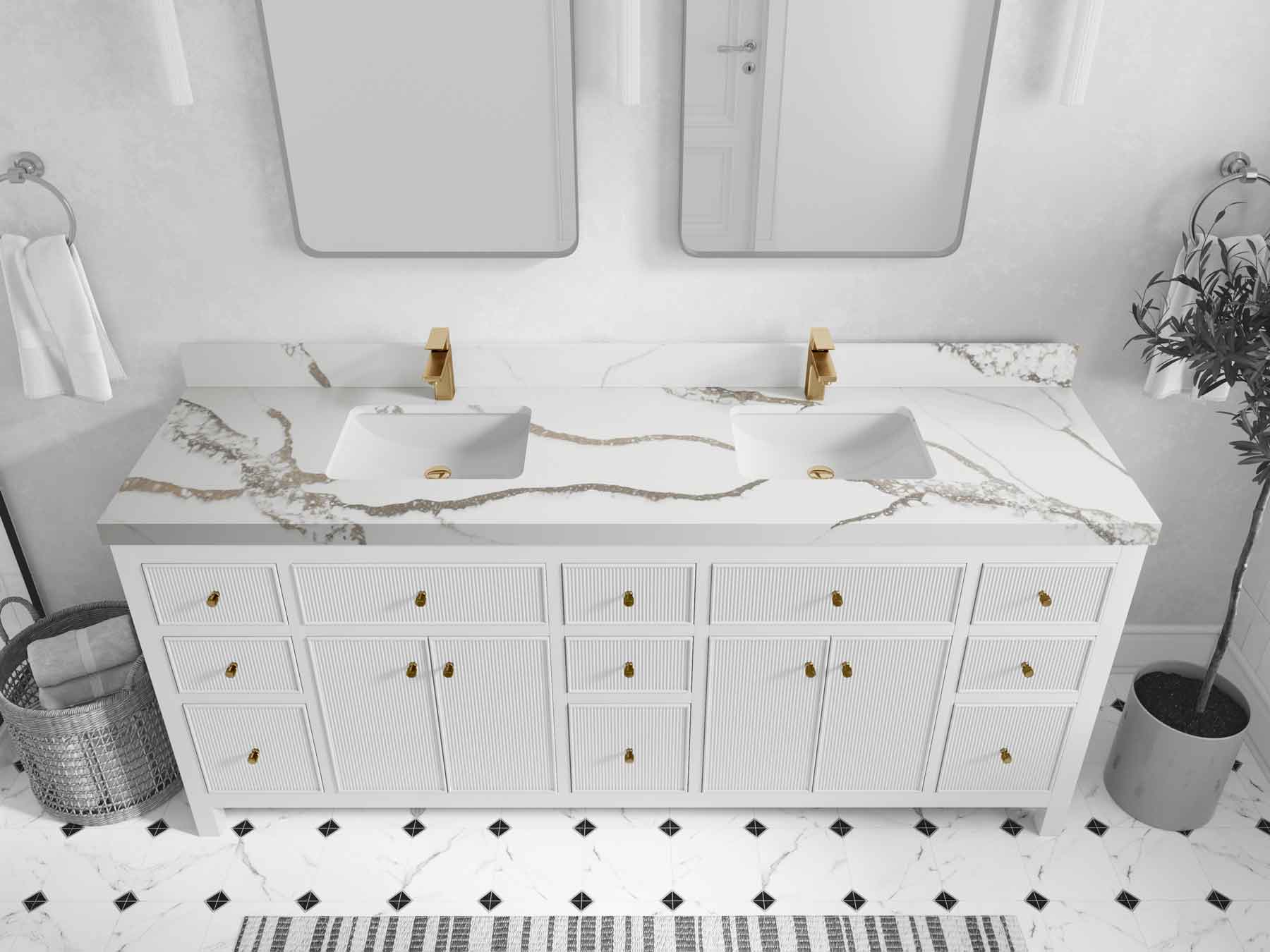 Sonoma 80 in. W x 22 in. D Double Sink Bathroom Vanity - Willow Bath and Vanity