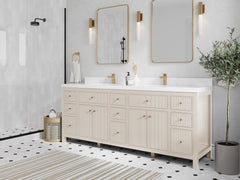 Sonoma 84 in W x 22 in D Free Standing Reeded Double Sink Bathroom Vanity - photo 2