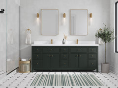 Sonoma 84 in W x 22 in D Free Standing Reeded Double Sink Bathroom Vanity - photo 4