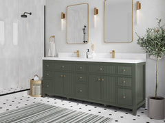 Sonoma 84 in W x 22 in D Free Standing Reeded Double Sink Bathroom Vanity - photo 3