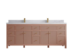 Sonoma 84 in W x 22 in D Free Standing Reeded Double Sink Bathroom Vanity - photo 15