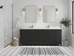 Sonoma 84 in W x 22 in D Free Standing Reeded Double Sink Bathroom Vanity - photo 4