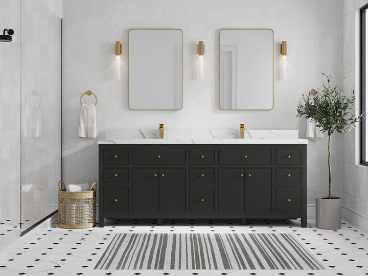 Sonoma 84 in W x 22 in D Free Standing Reeded Double Sink Bathroom Vanity - photo 4